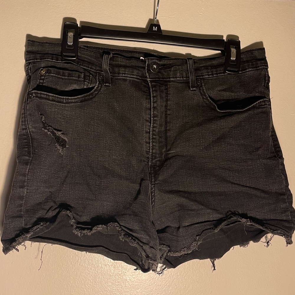 Black Denim Shorts